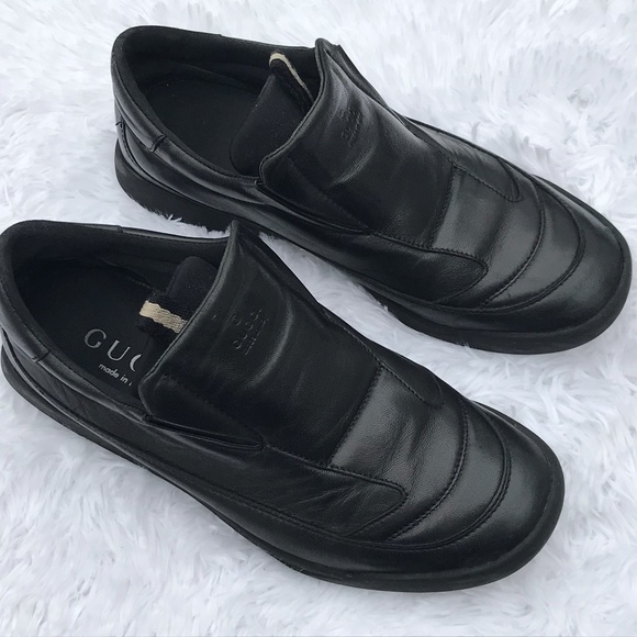 Gucci Shoes - Gucci Vintage Women Shoes Casual Loafer Black Leat